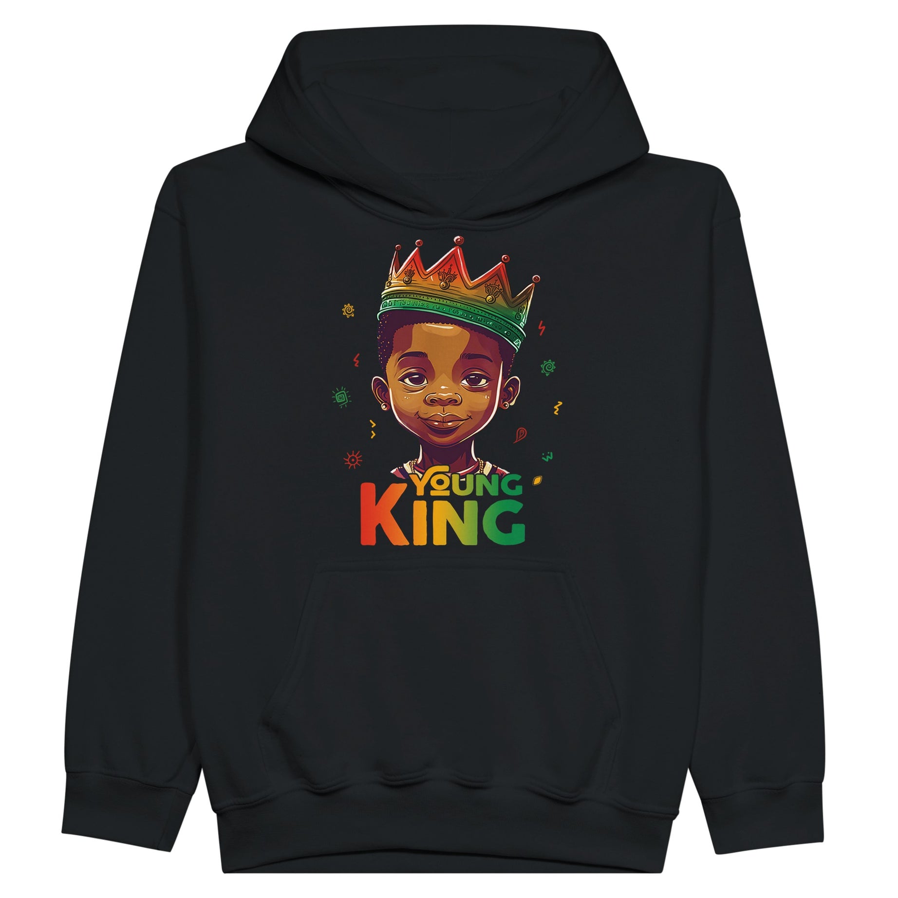 Young Black King Hoodie For Kids - Prideful Roots