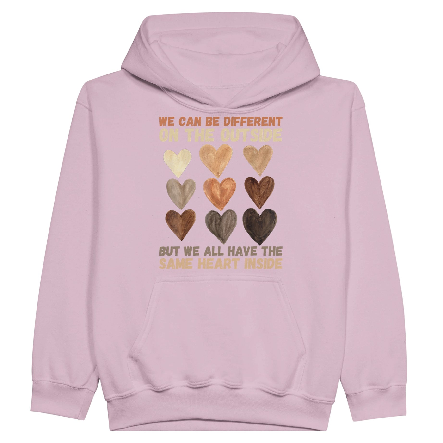 Different Outside, Same Heart Inside Hoodie For Kids - Prideful Roots