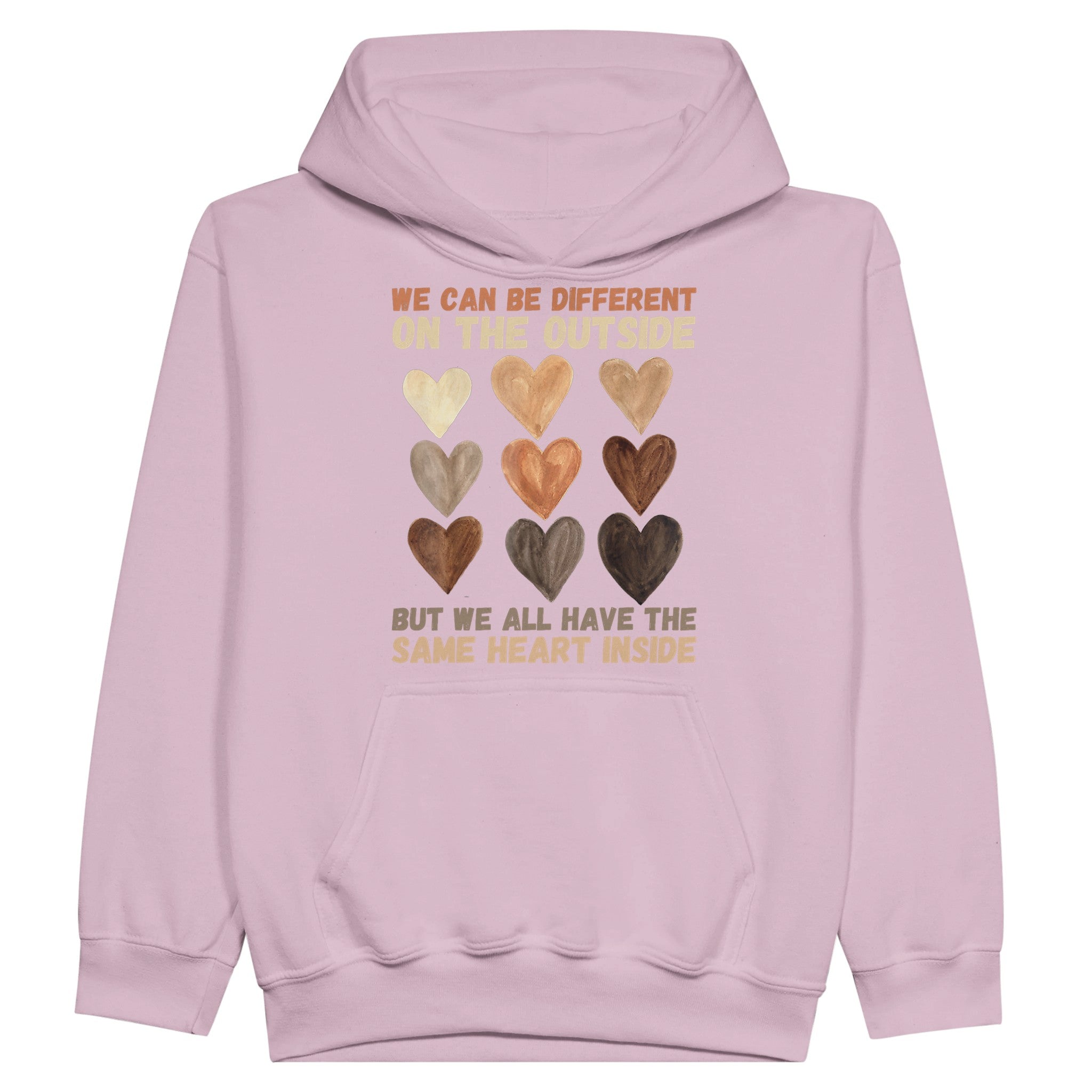 Different Outside, Same Heart Inside Hoodie For Kids - Prideful Roots
