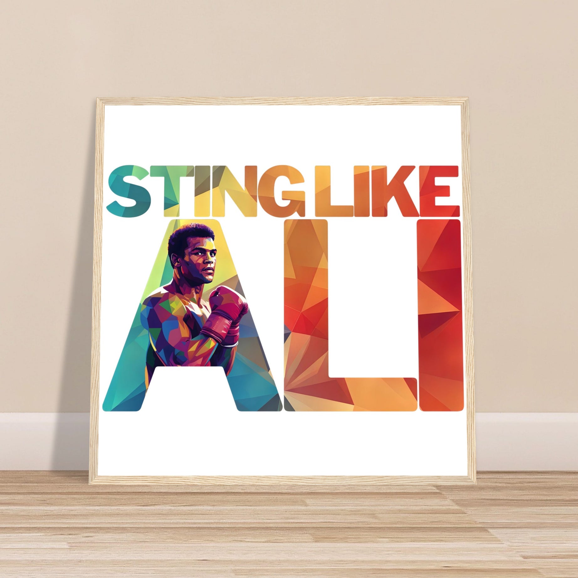 Sting Like Ali | Black History Wall Art – Framed, Unframed, or Magnetic Hanger - Prideful Roots