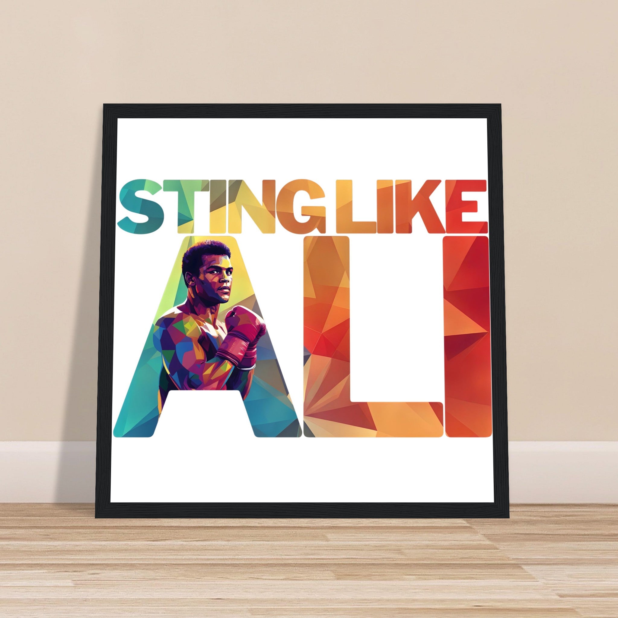Sting Like Ali | Black History Wall Art – Framed, Unframed, or Magnetic Hanger - Prideful Roots