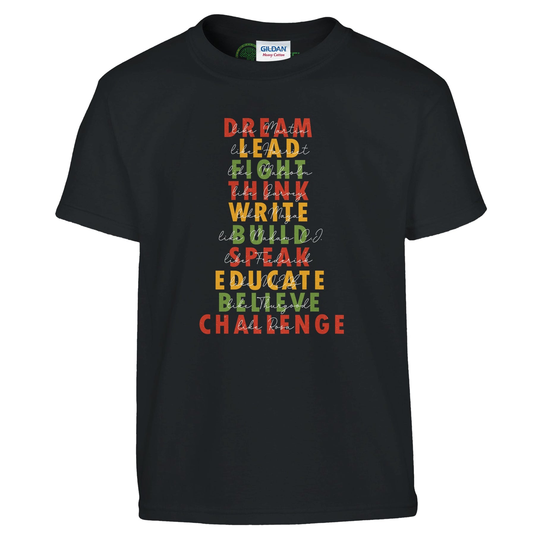 Great African American Leaders Black History Month T-shirt For Kids - Prideful Roots