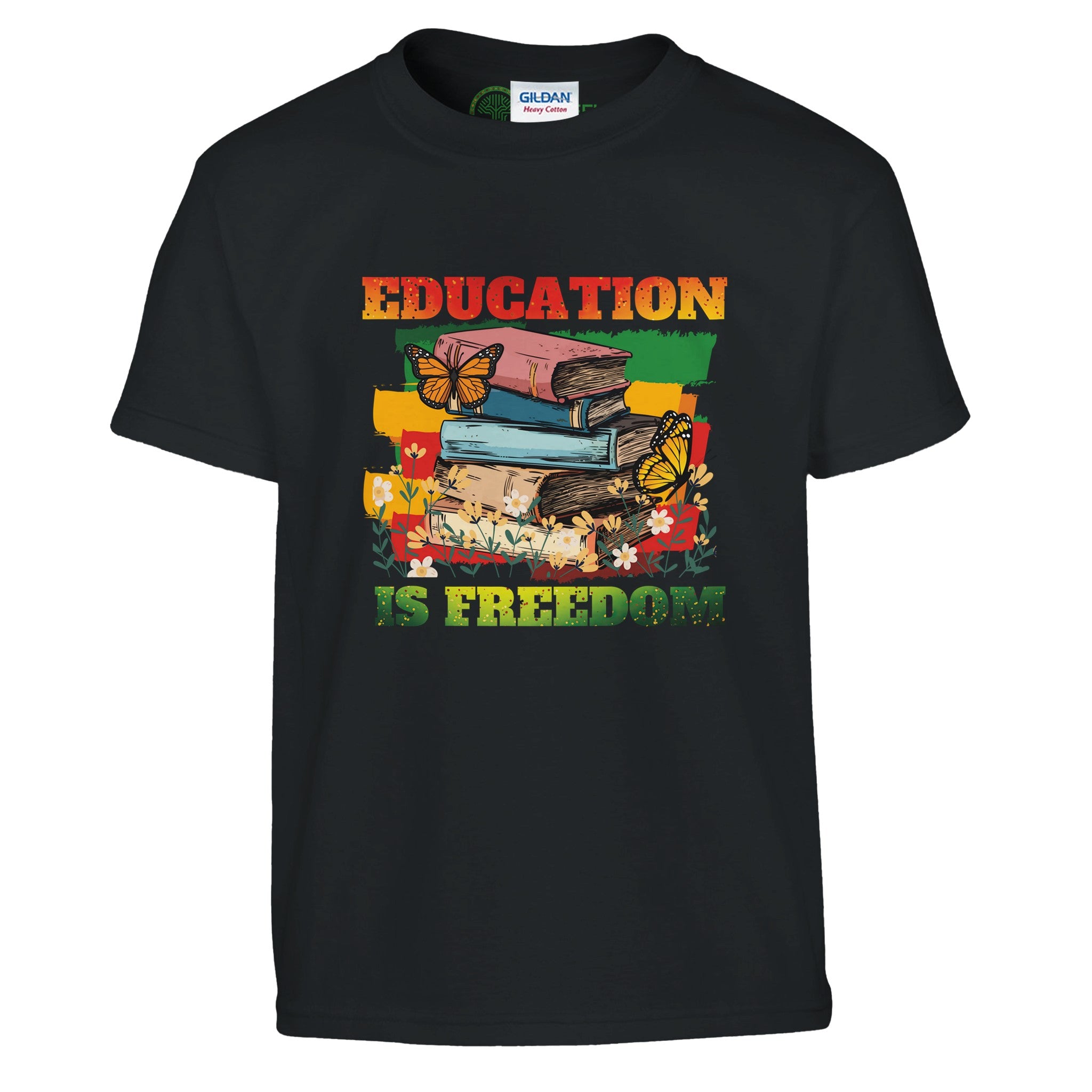 Education is Freedom | Black HistoryT-shirt For Kids - Prideful Roots