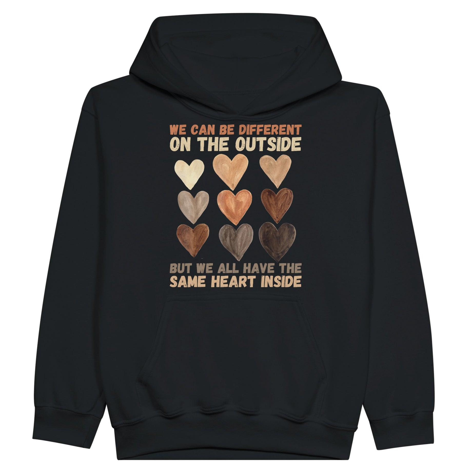 Different Outside, Same Heart Inside Hoodie For Kids - Prideful Roots