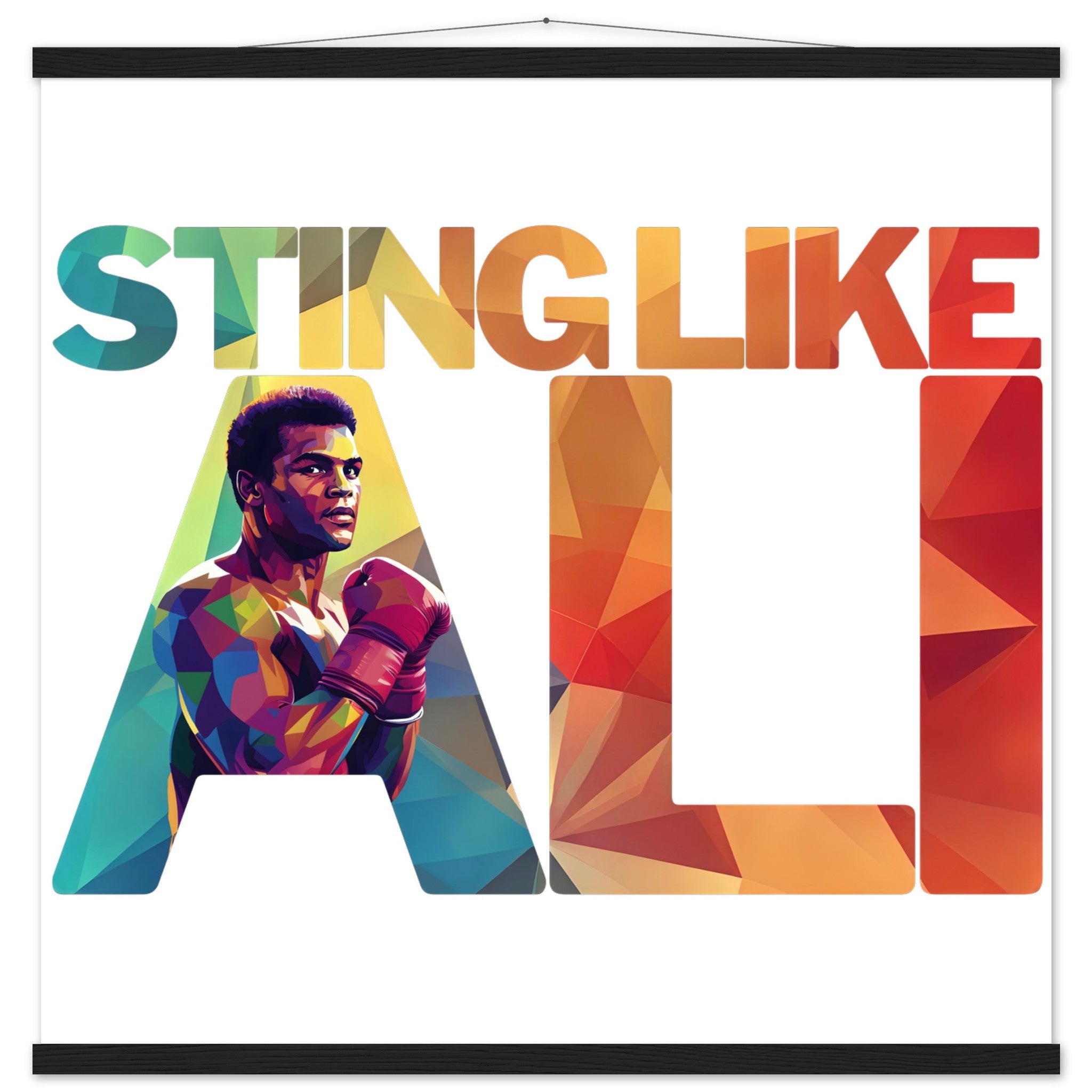 Sting Like Ali | Black History Wall Art – Framed, Unframed, or Magnetic Hanger - Prideful Roots