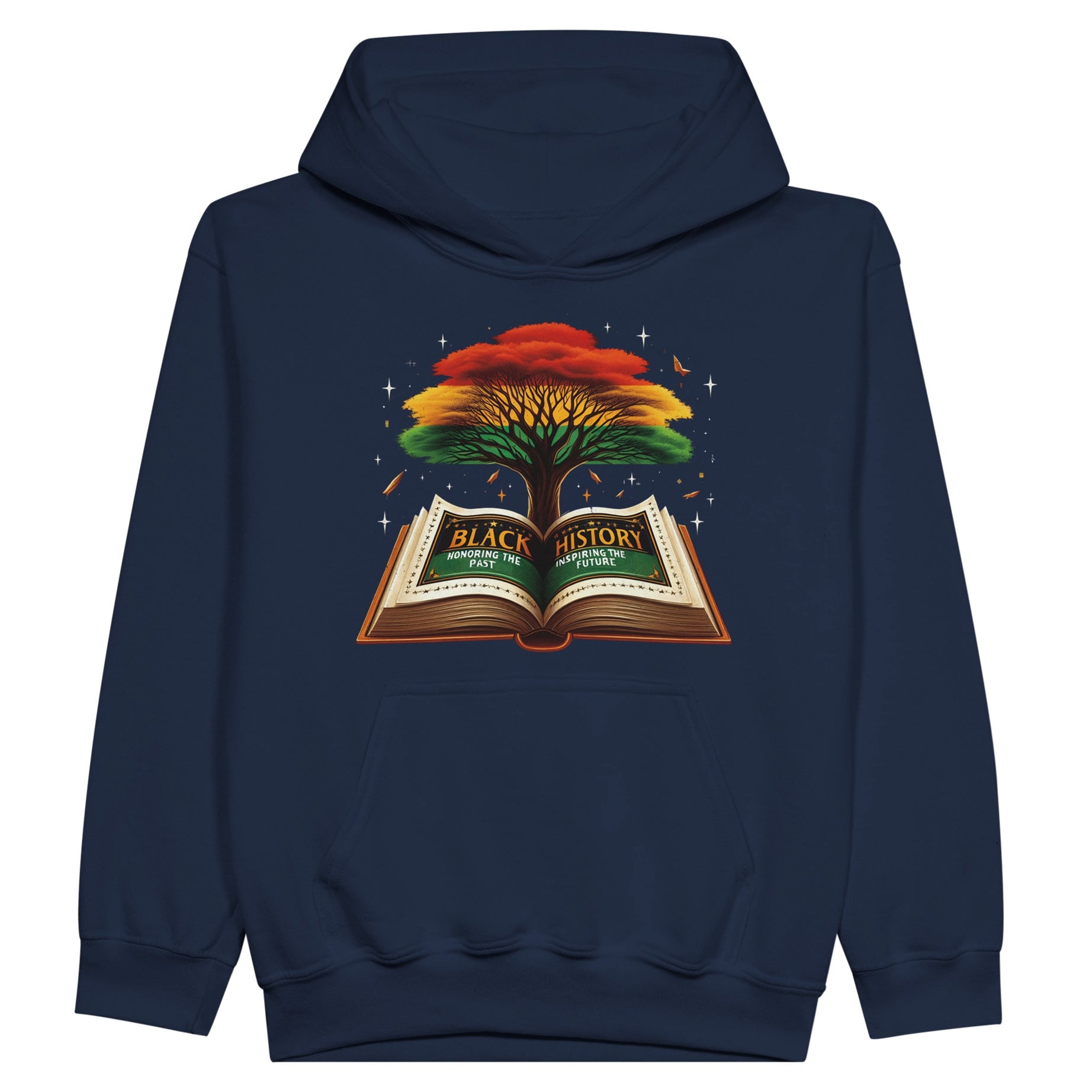 Black History Book & Tree Hoodie For Kids - Prideful Roots