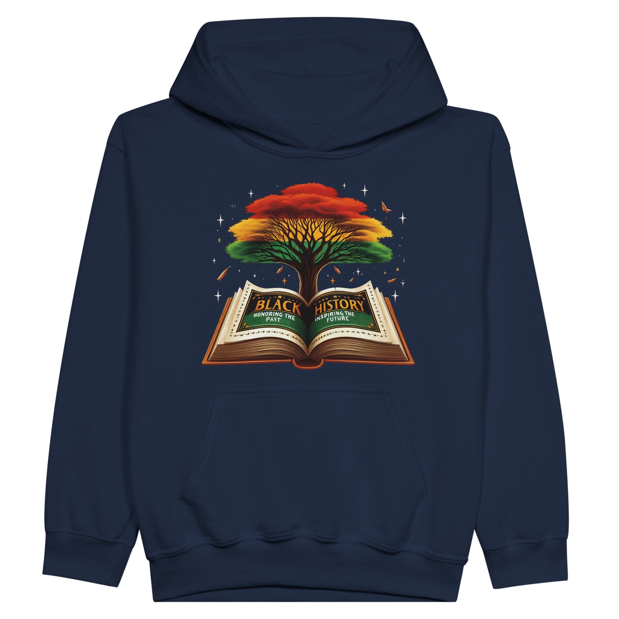 Black History Book & Tree Hoodie For Kids - Prideful Roots