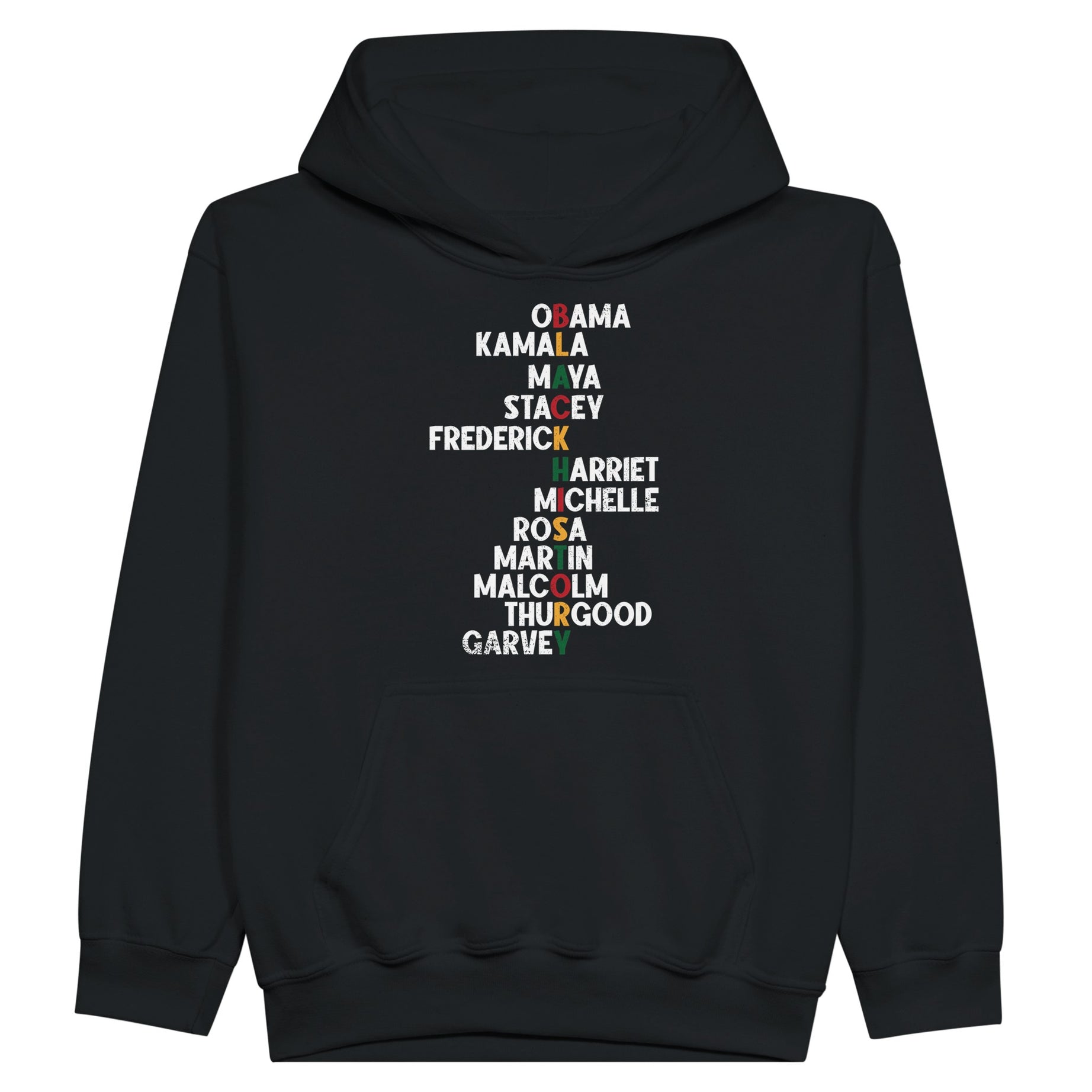 Black History Icons - Obama Kamala Maya Stacey Hoodie For Kids - Prideful Roots