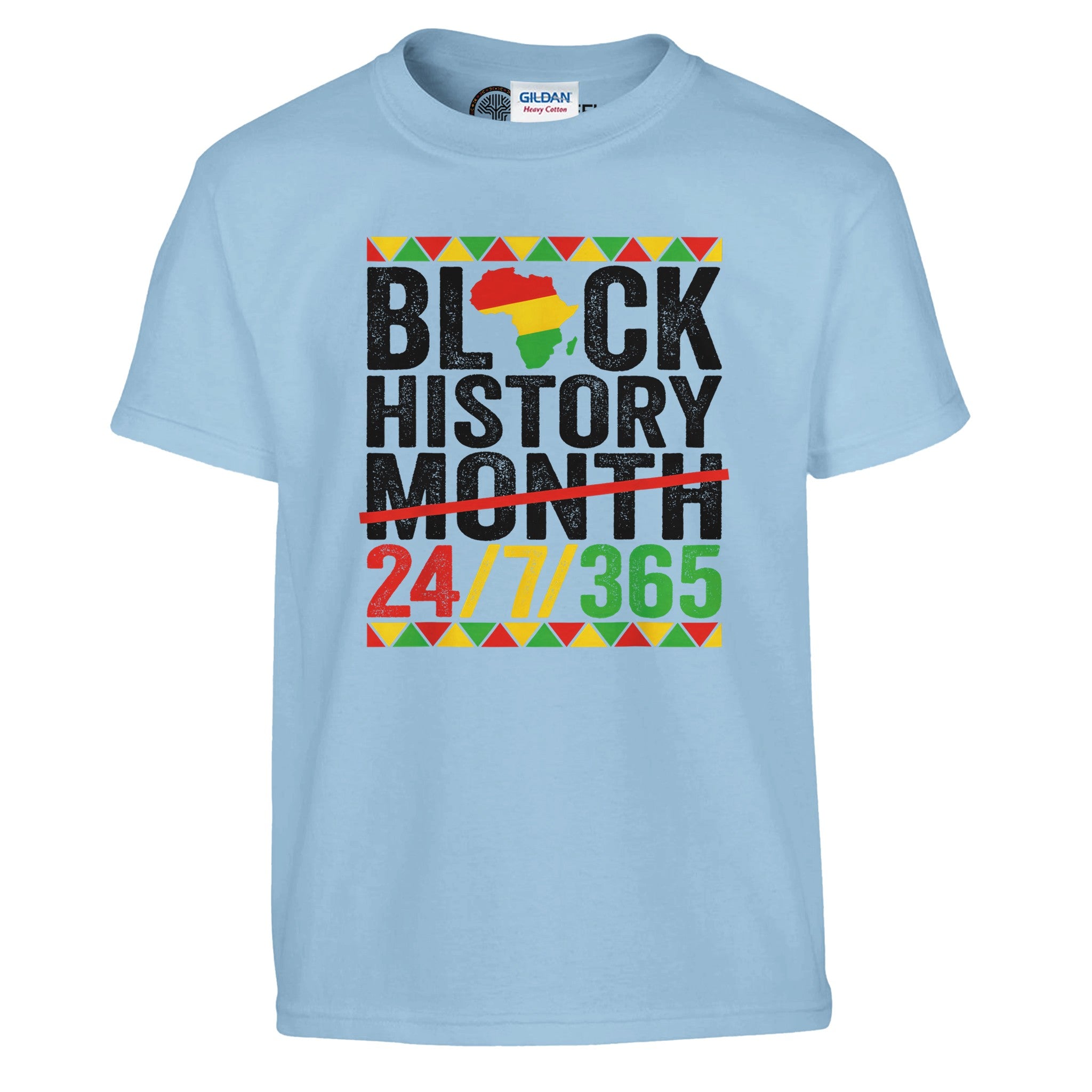Black History Month 24/7/365 T-shirt For Kids - Prideful Roots