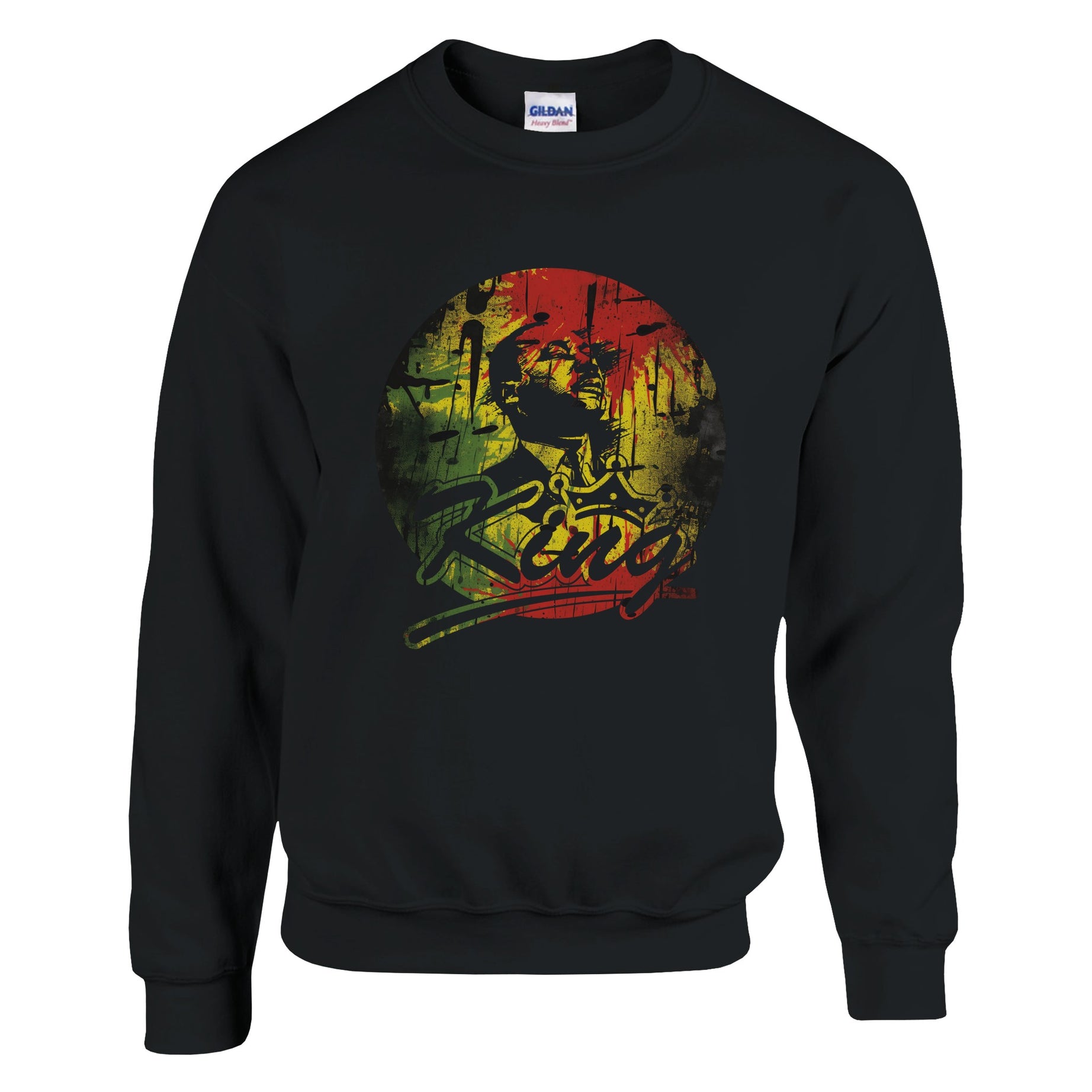 King Legacy Bold Rasta | Black History Icon Sweatshirt For Men & Women - Prideful Roots