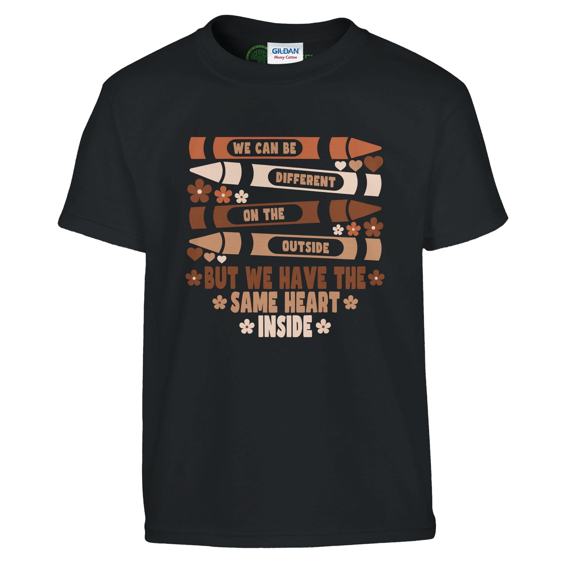 Different Outside Same Inside Crayons T-shirt For Kids - Prideful Roots