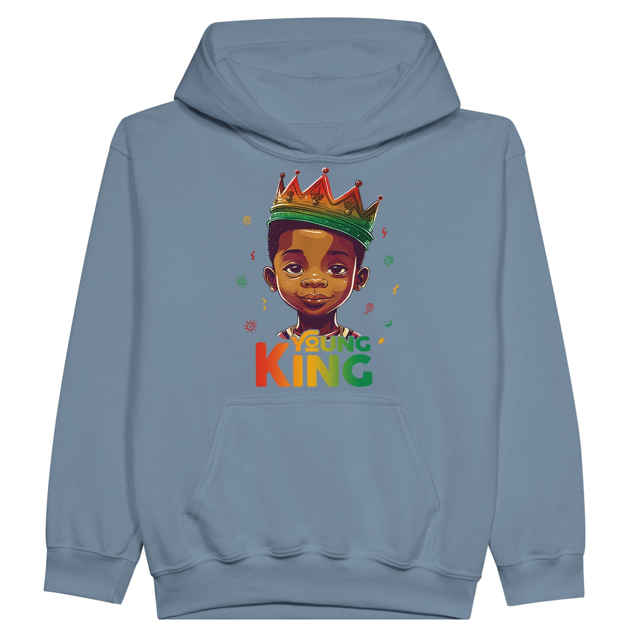 Young Black King Hoodie For Kids - Prideful Roots