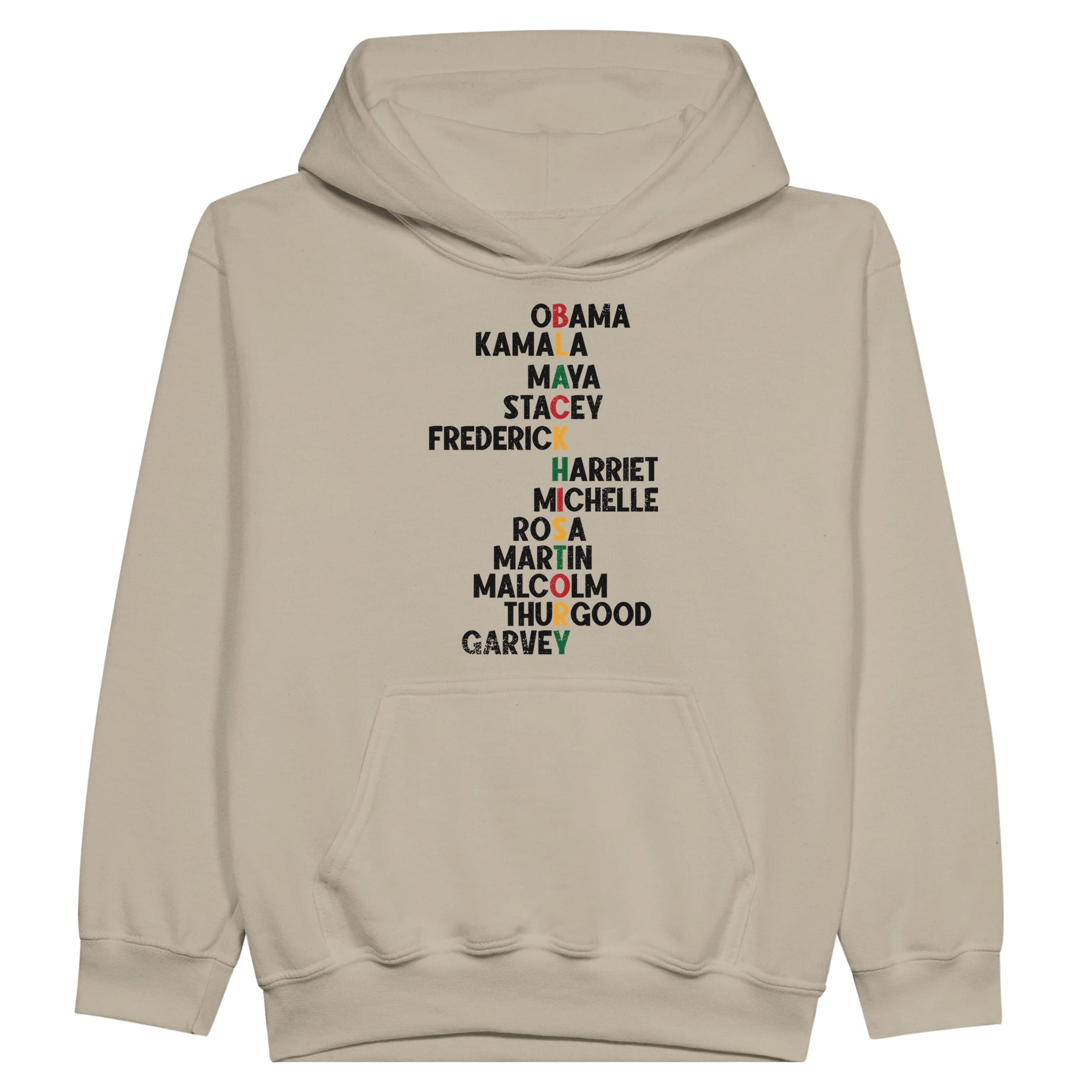 Black History Icons - Obama Kamala Maya Stacey Hoodie For Kids - Prideful Roots