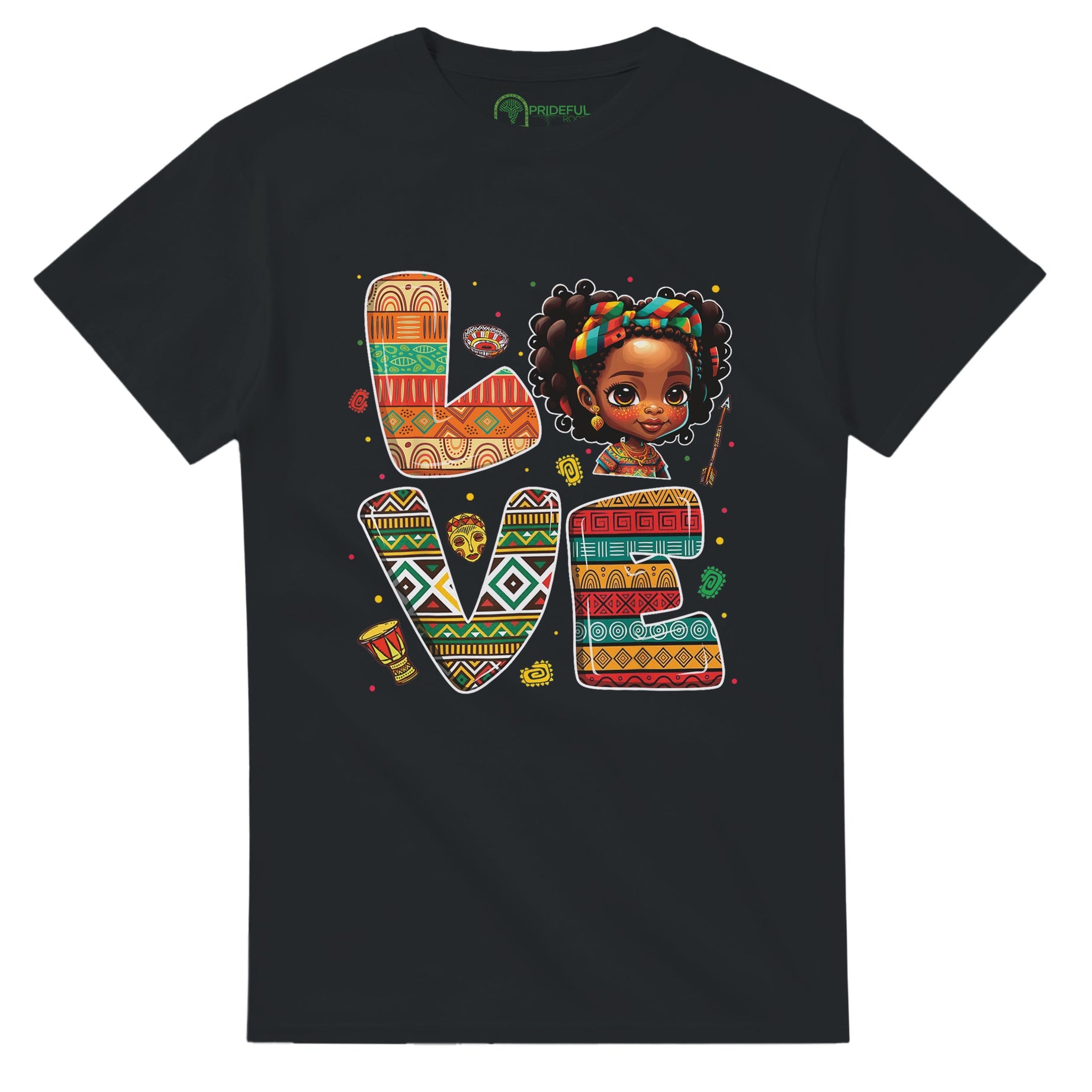 "Love" Afro Girl Vibes T-shirt For Men & Women - Prideful Roots