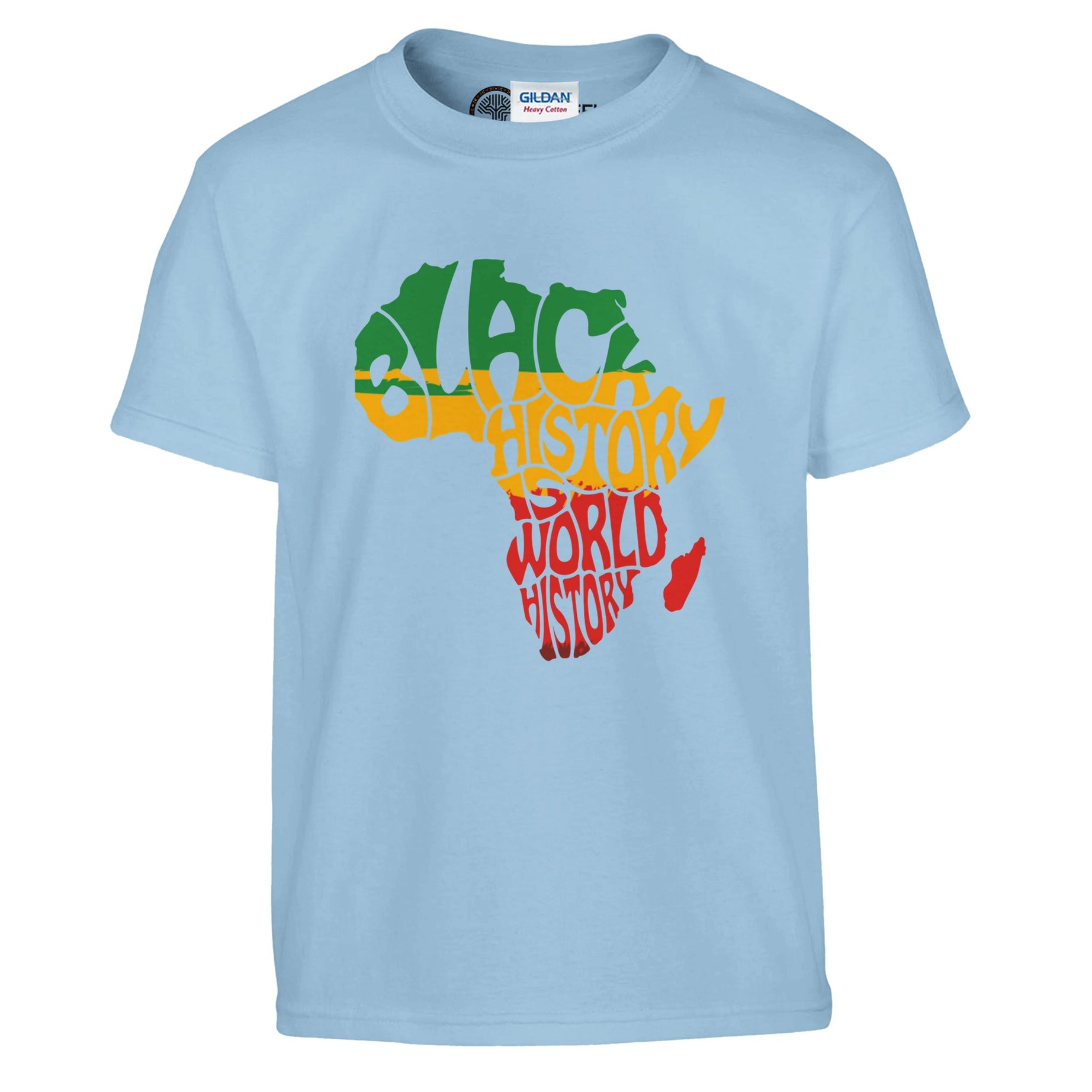 Black History is World History Africa Map T-shirt For Kids - Prideful Roots