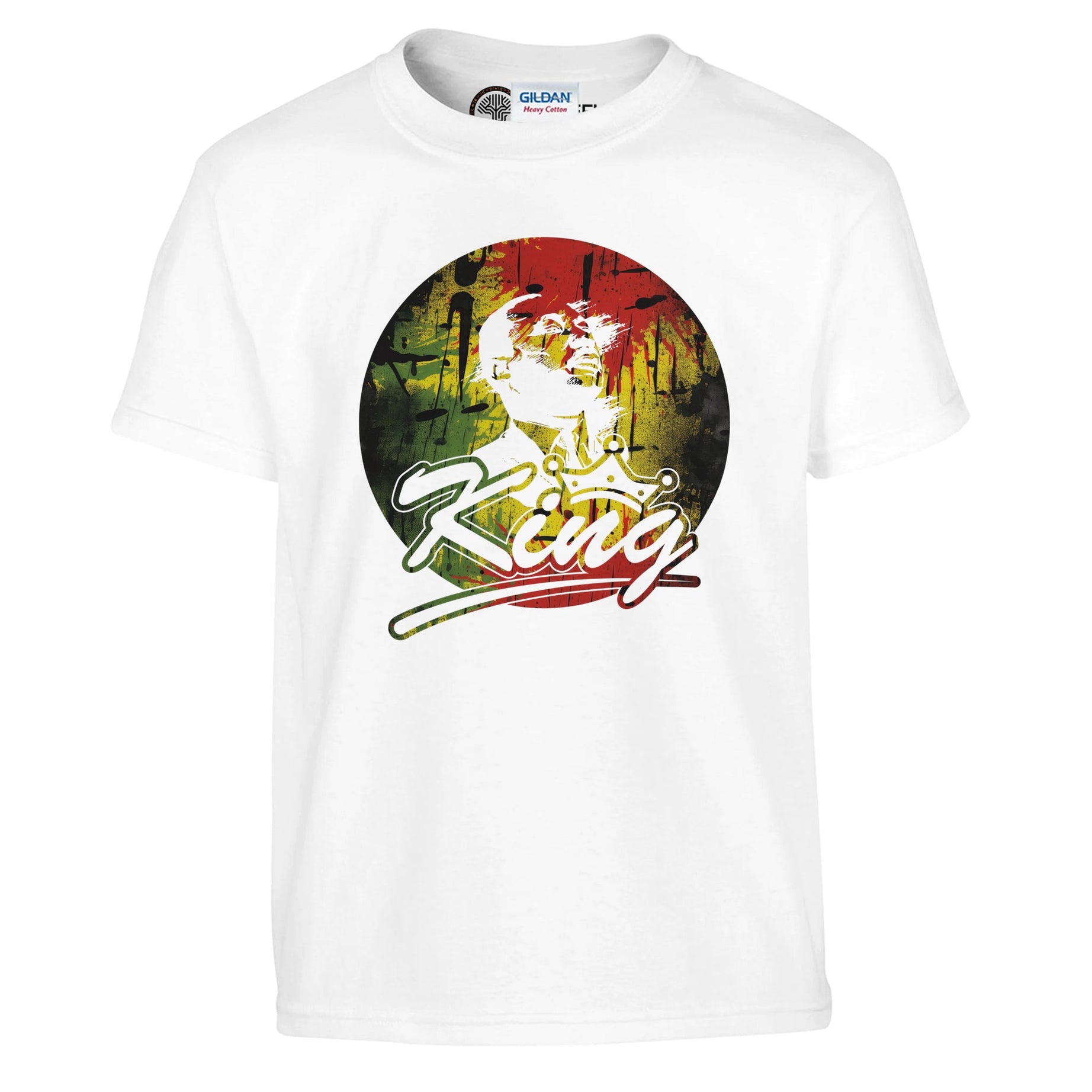 King Legacy Bold Rasta | Black History Icon T-shirt For Kids - Prideful Roots