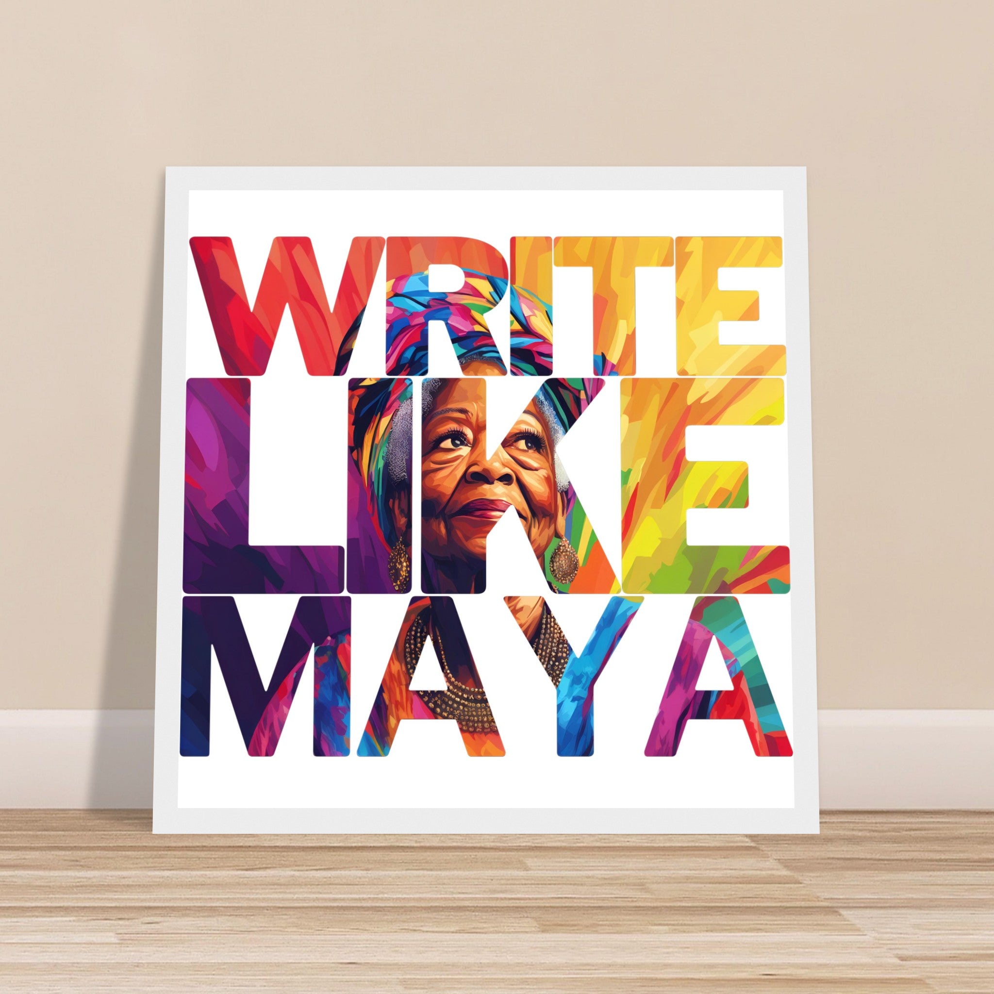 Write Like Maya | Black History Wall Art – Framed, Unframed, or Magnetic Hanger - Prideful Roots