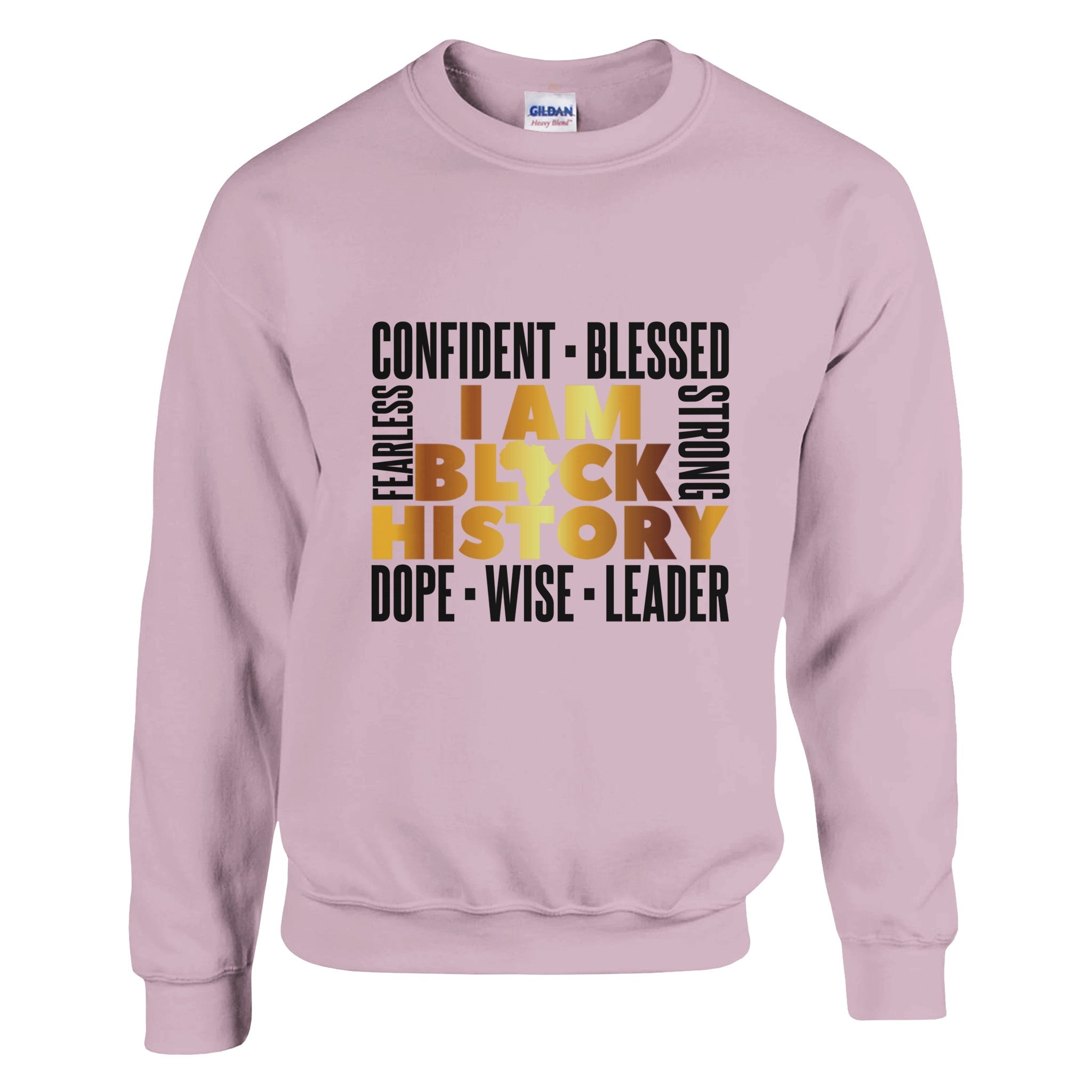 I Am Black History Golden Sweatshirt For Men & Women - Prideful Roots