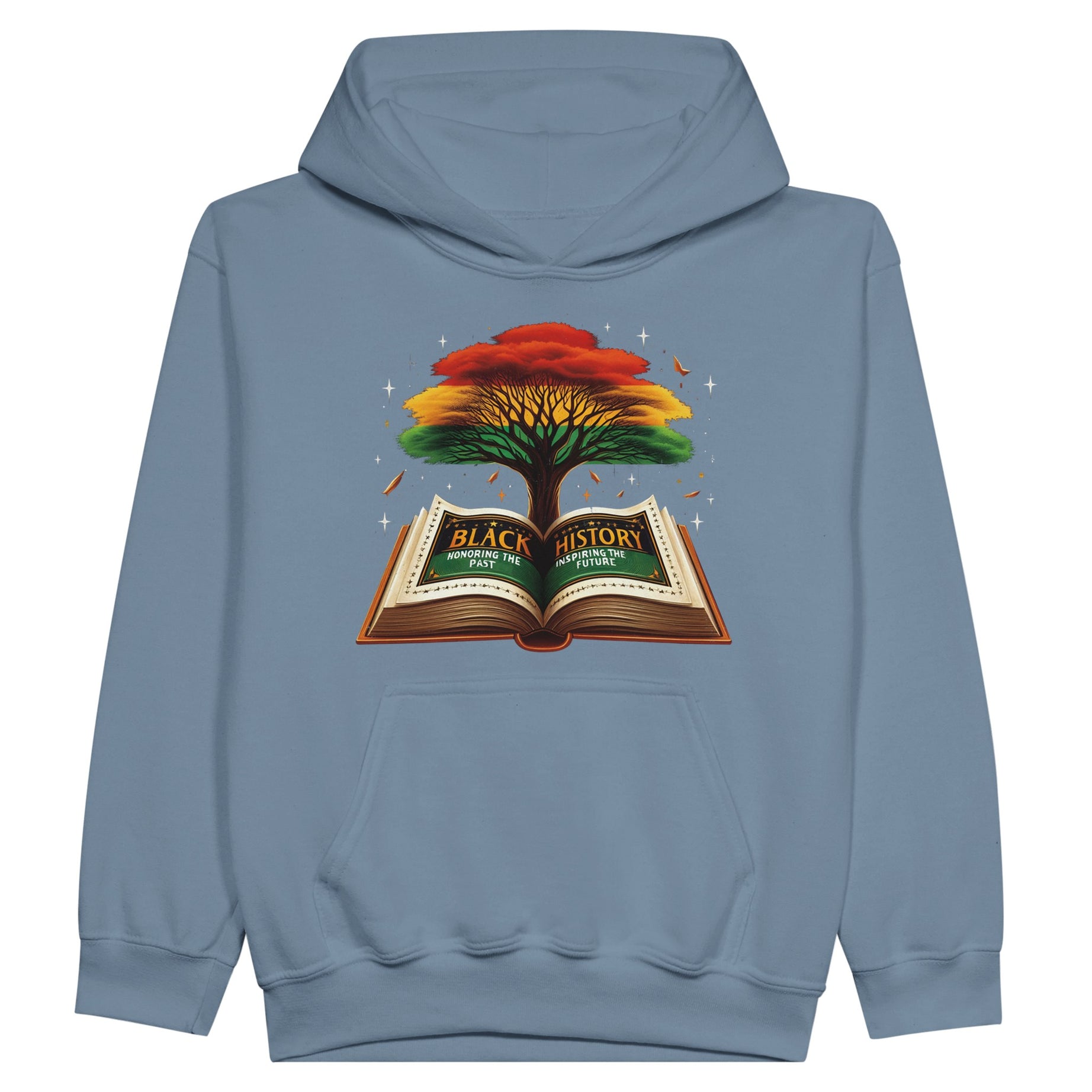 Black History Book & Tree Hoodie For Kids - Prideful Roots