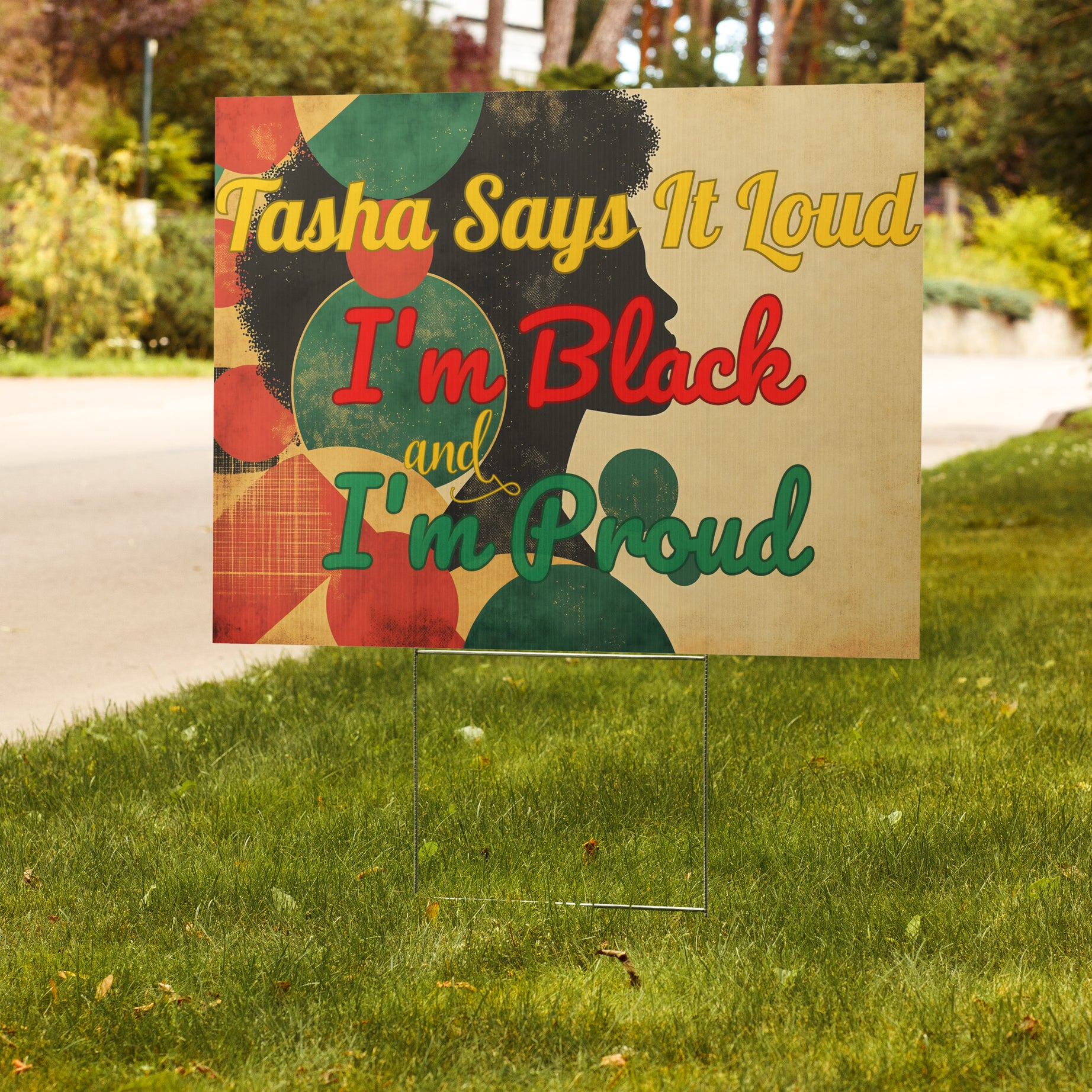 Personalized Black Pride Yard Sign | Custom Name | 24x18" | Made in USA - Prideful Roots