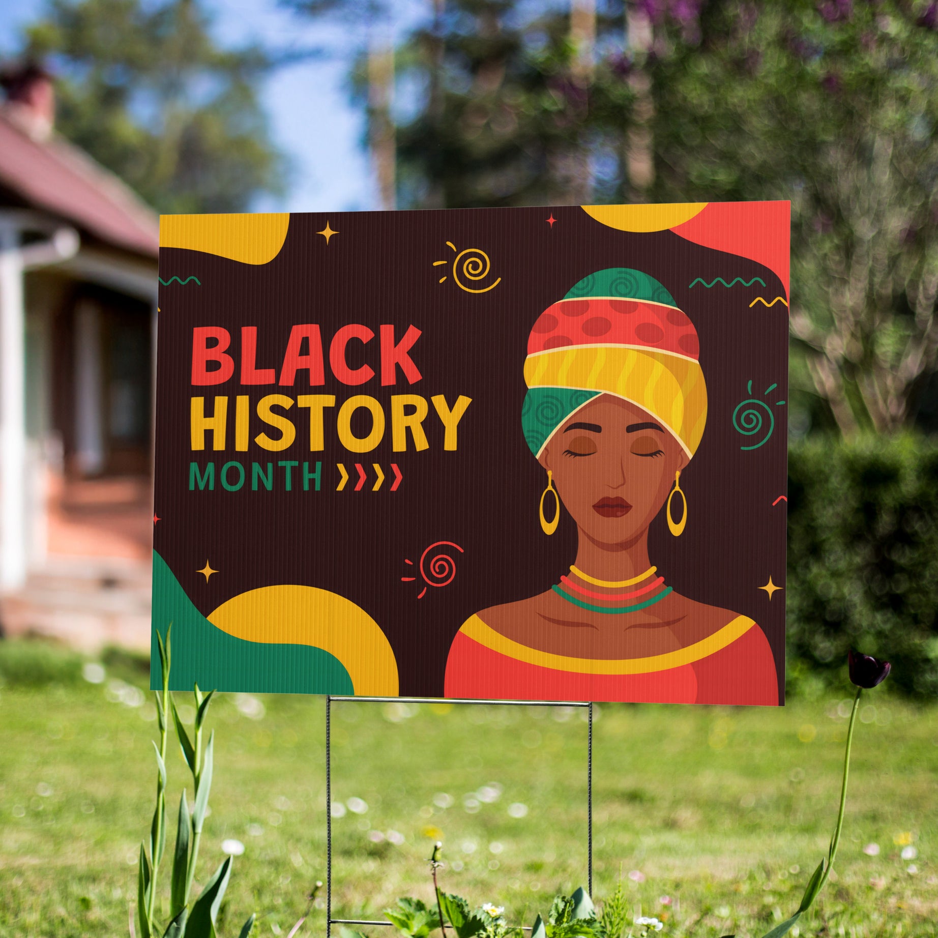 Queen's Legacy Black History Month - Yard Sign | 24x18" | Double-Sided | Made in USA - Prideful Roots