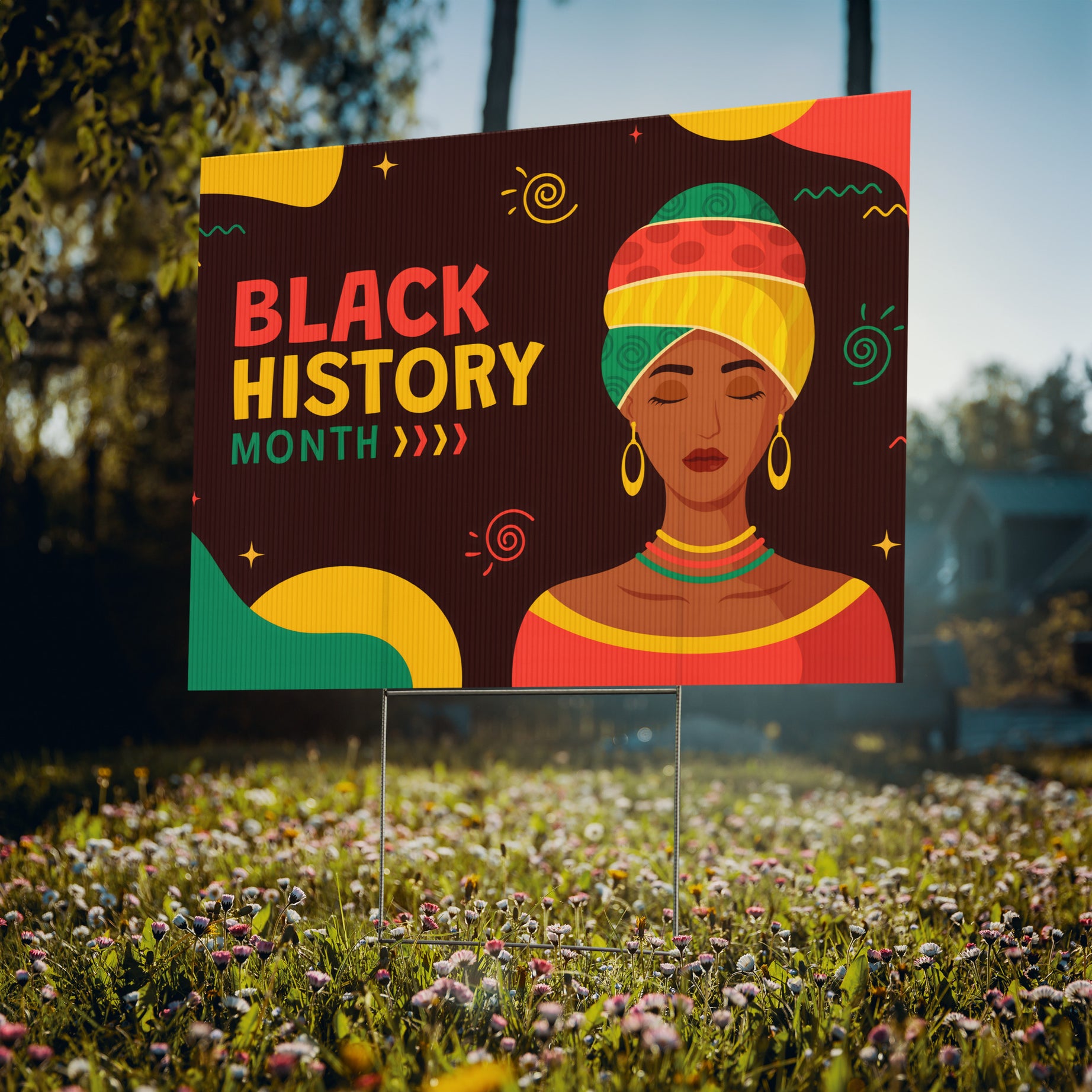 Queen's Legacy Black History Month - Yard Sign | 24x18" | Double-Sided | Made in USA - Prideful Roots